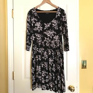 ASOS Maternity Black Floral Print Dress